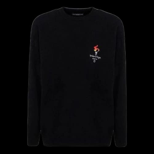 Balenciaga Paris Olympics Crew Neck Sweater 'Black'