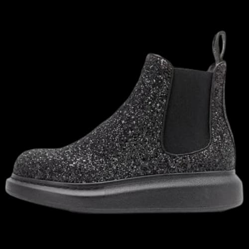 Alexander McQueen Glitter Detail Ankle Boots 'Black' (Women's)