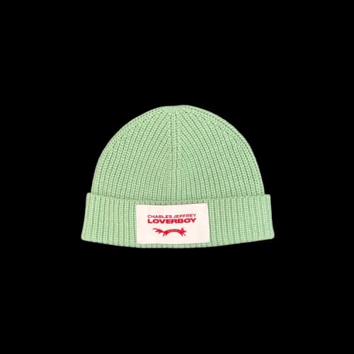 Charles Jeffrey Loverboy Chunky Rib Beanie 'Light Green'
