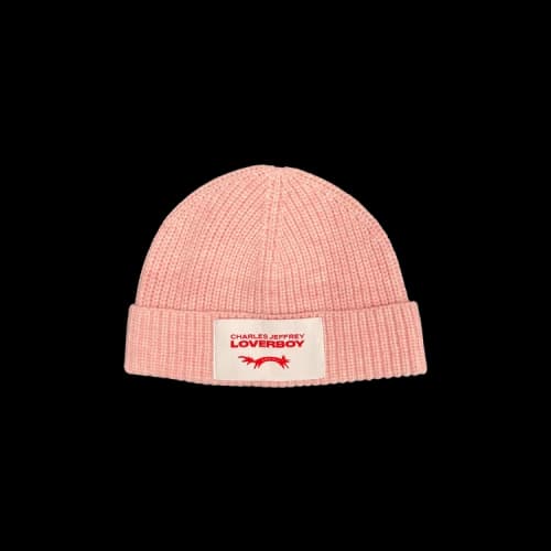 Charles Jeffrey Loverboy Chunky Rib Beanie 'Pink'