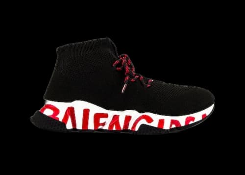 Balenciaga Speed Lace Up Black Red