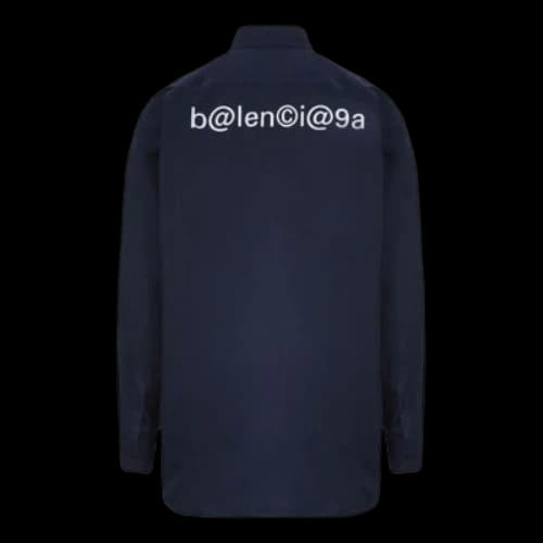 Balenciaga Symbolic Long Sleeve Shirt 'Navy'