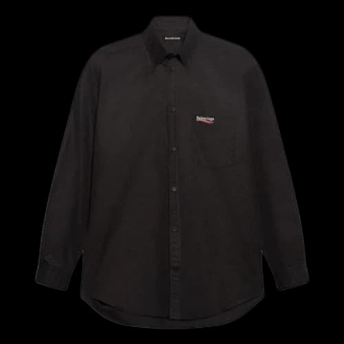 Balenciaga Political Campaign Long Sleeve Shirt 'Black'
