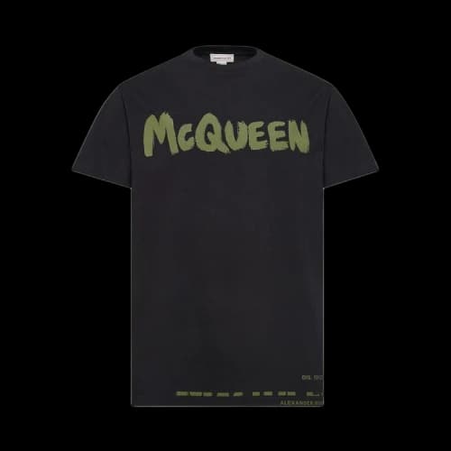 Alexander McQueen Graffiti T-Shirt 'Black/Khaki'