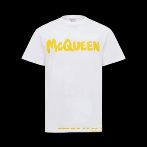 Alexander McQueen Graffiti T-Shirt 'White/Yellow'