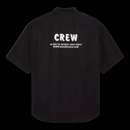 Balenciaga Crew Short Sleeve Shirt 'Black'
