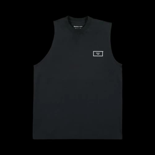 Martine Rose Asymmetric Sleeveless Logo T-shirt 'Black'