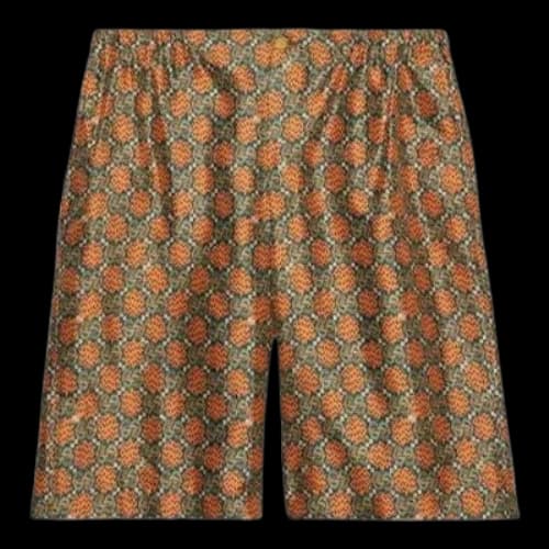 Gucci GG Monogram Sports Print Shorts 'Orange'
