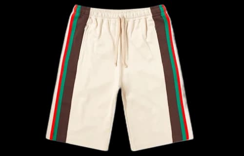 Gucci Grg Side Panel Retro Sports Shorts For Men White