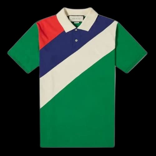 Gucci Olive Long Sleeve Polo Shirt For Men Green