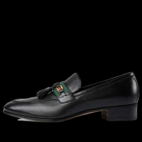 Gucci Interlocking G Tassel Leather Loafers 'Black'