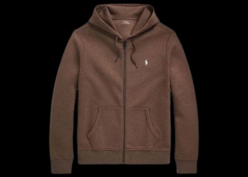 Polo Ralph Lauren Double-Knit Full-Zip Hoodie Cedar Heather