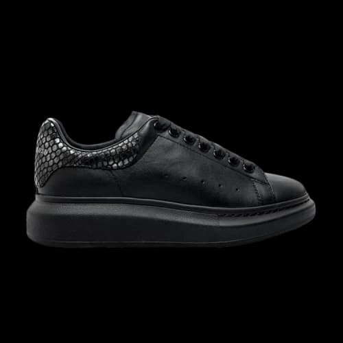 Alexander McQueen Oversized Sneaker 'Black Silver Crocodile'