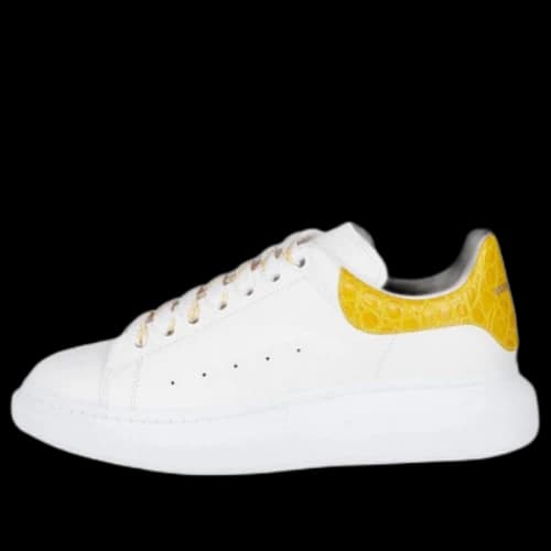 Alexander McQueen Oversized Sneaker 'White Yellow Crocodile'