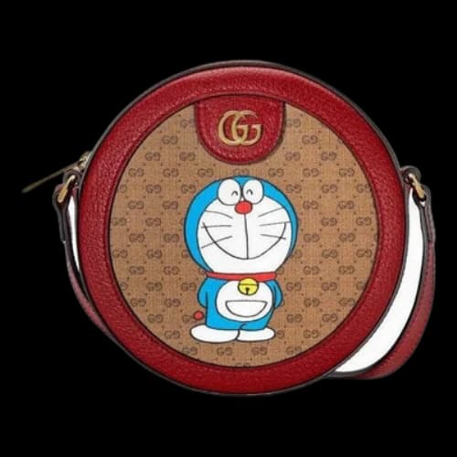 Gucci x Doraemon Shoulder Bag 'Beige Brown' (Women's)