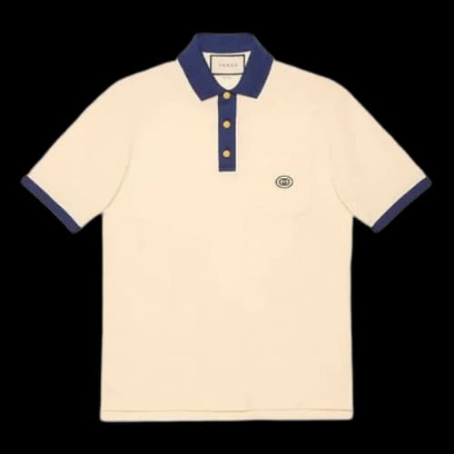 Gucci Cotton Polo With Interlocking G Patch 'White'