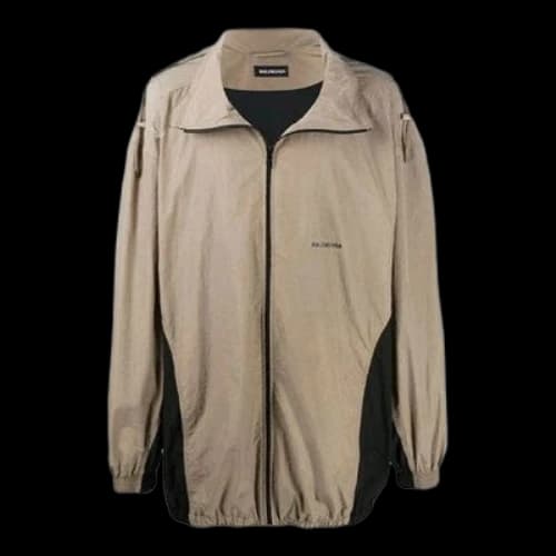 Balenciaga Oversized Zip-Up Lightweight Track Jacket 'Neutrals'