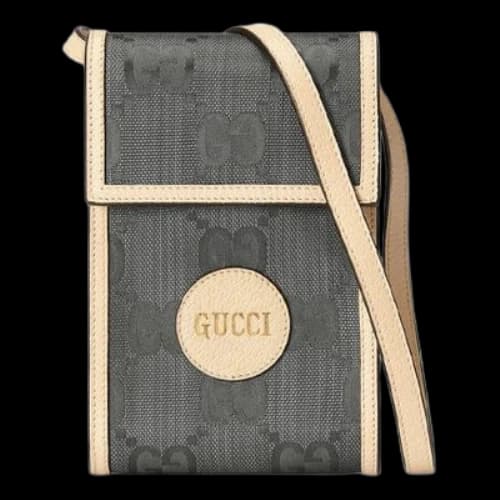 Gucci Logo PatternPrint Off The GridSeries SingleShoulderBag Mini DarkGray (Women's)