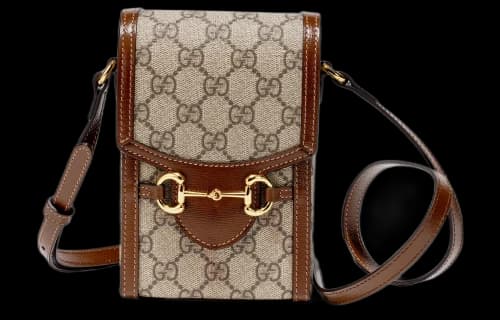 Gucci Horsebit 1955 mini bag in GG Supreme 'Brown'