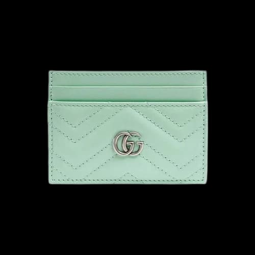 Gucci GG Marmont Card Case Wallet 'Water Green'