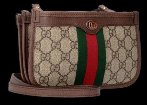 Gucci Ophidia GG Supreme Fabric Key Pouch Beige/Ebony