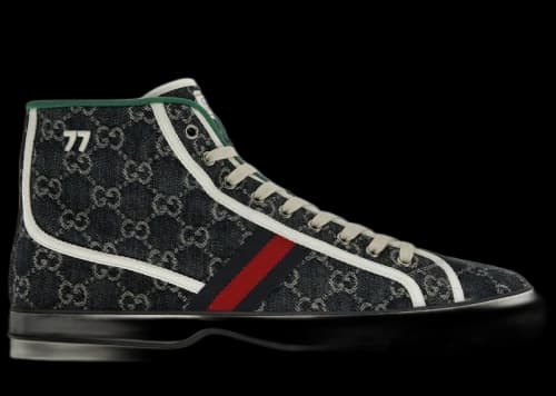 Gucci Tennis 1977 High Top Sneaker Blue