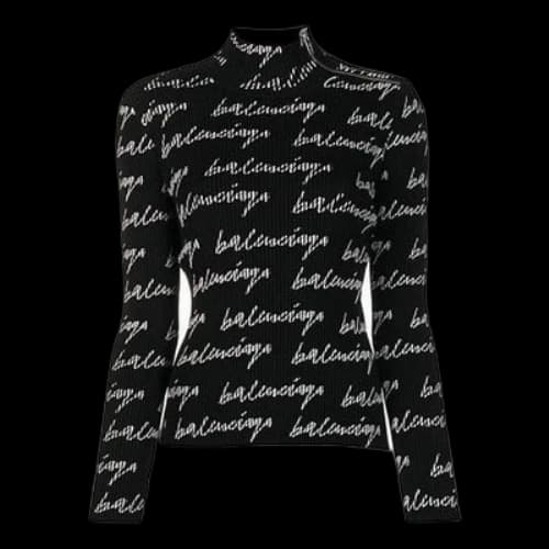 Balenciaga SS21 Boss Logo Sweateshirt Black
