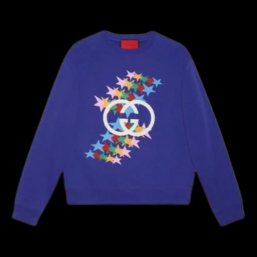 Gucci SS21 Rainbow Stars Crewneck 'Purple'