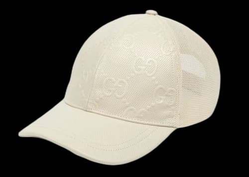 Gucci GG Embossed Baseball Hat White