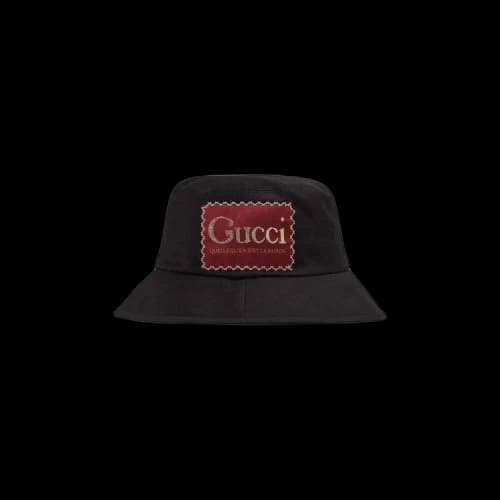 Gucci Cotton Fedora With Label 'Black'