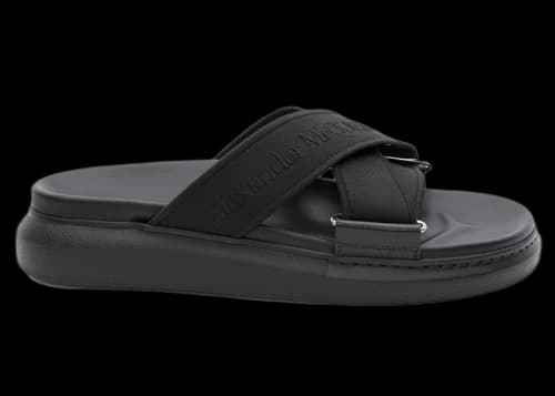 Alexander McQueen Oversized Hybrid Slide Black