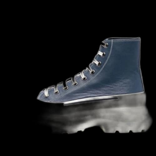 Alexander McQueen Tread Slick Lace Up Boot 'Navy Leather'