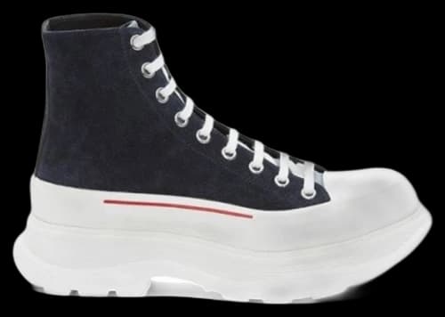 Alexander McQueen Tread Slick Boot Blue Navy