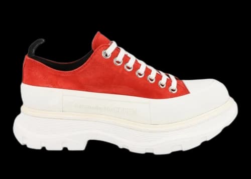 Alexander McQueen Tread Slick Lace-Up Red White