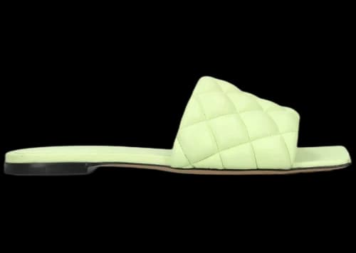 Bottega Veneta Square Toe Leather Mule Fennel (Women's)