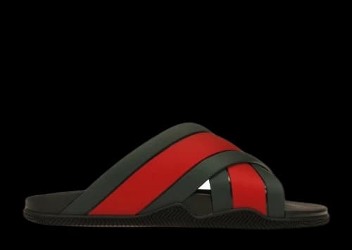 Gucci Web Slide Black Rubber (Women's)