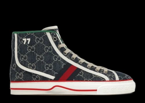 Gucci Tennis 1977 High Top Denim GG Print (Women's)