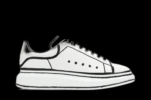 Alexander McQueen Oversized Sneaker 'White Black'