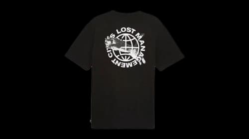 Puma Lost Management Cities Cat Crew Neck Short Sleeve T-Shirt Black