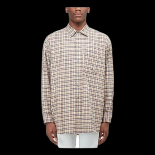 Gucci Chicken Embroidery Check Shirt 'Beige'