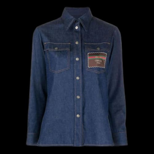 Gucci Denim shirt with Gucci Boutique 'Blue' (Women's)