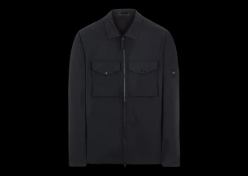 Stone Island 116F1 O-Ventile Stone Island Ghost Piece Overshirt Black