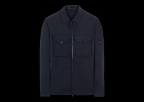 Stone Island 116F1 O-Ventile Stone Island Ghost Piece Overshirt Blue