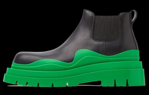 Bottega Veneta Tire Boot Mid Black Grass