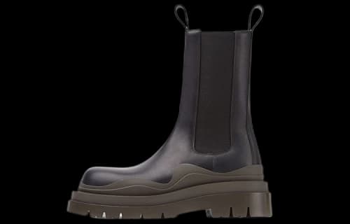 Bottega Veneta Tire Boot High Black Camping