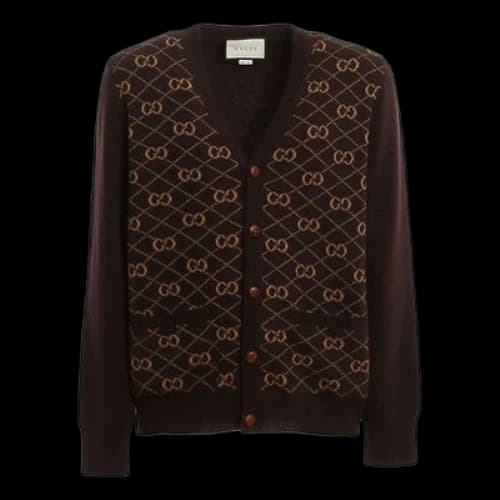 Gucci SS21 GG Jacquard Alphabet Pattern Knitwear Colorblock