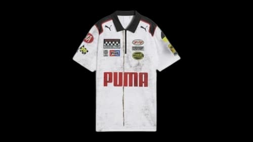 Puma Team Zip Polo Shirt White