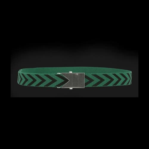 Bottega Veneta Chevron Buckle Belt 'Green/Black'