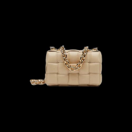 Bottega Veneta Chain Cassette Bag 'Porridge/Gold'