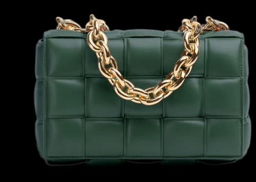 Bottega Veneta Chain Cassette Crossbody Bag Raintree